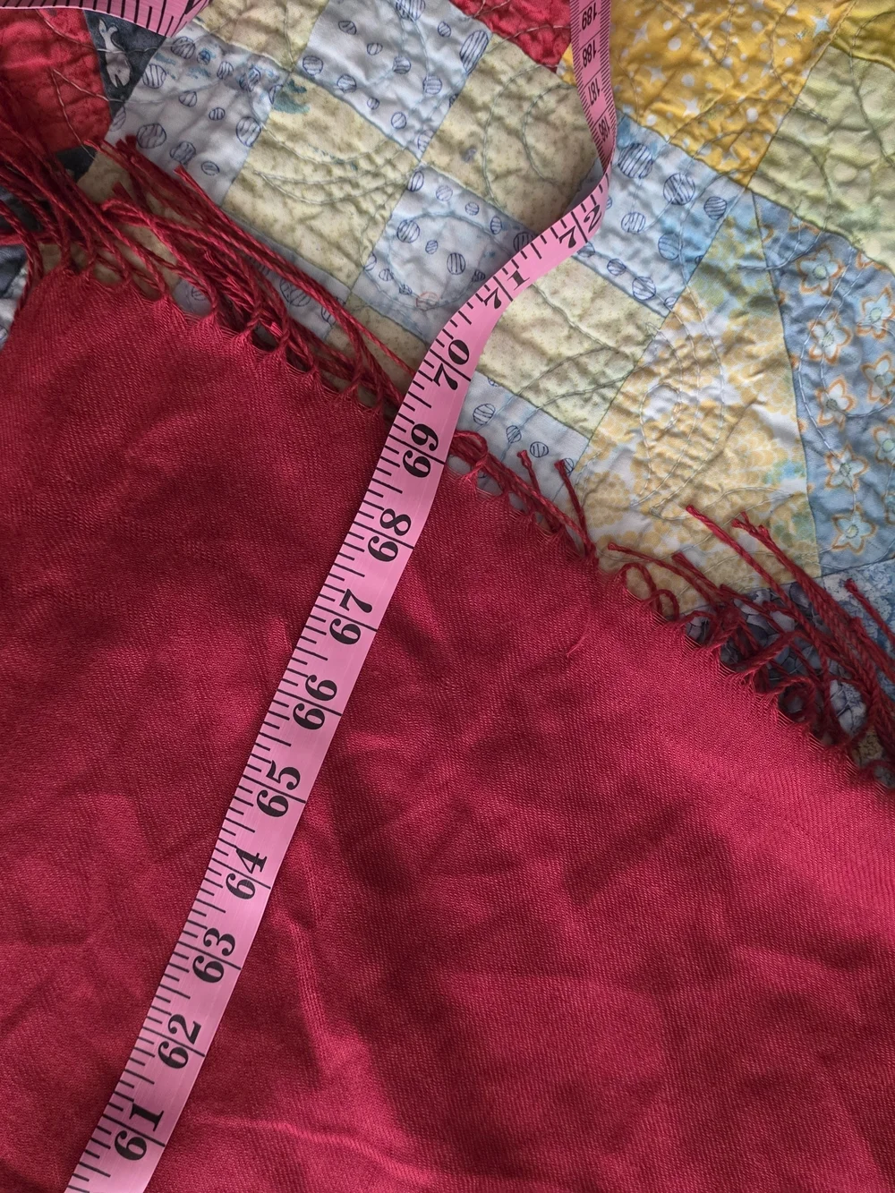 pashmina Red Viscose Wrap Scarf